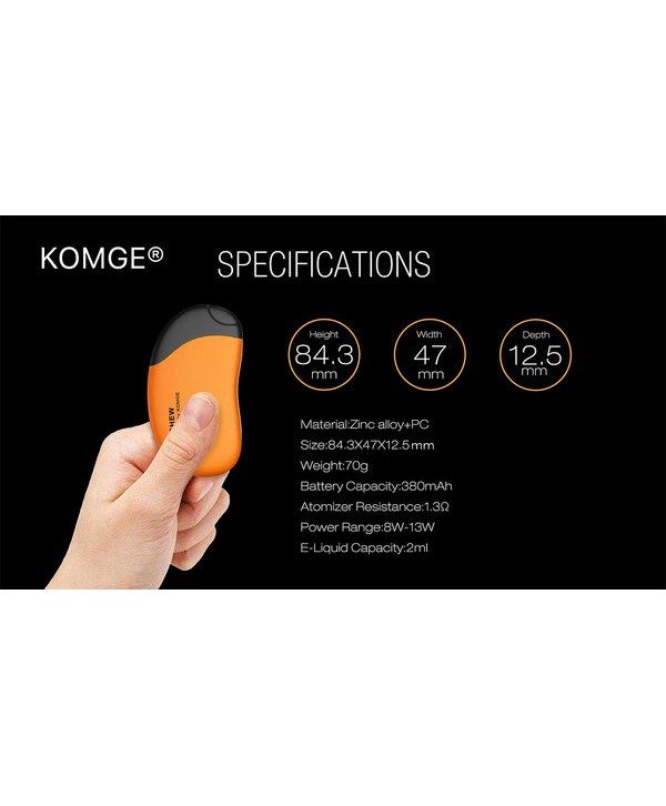 Komge Cashew Vape Pod System Starter Kit 380mAh (2ML)