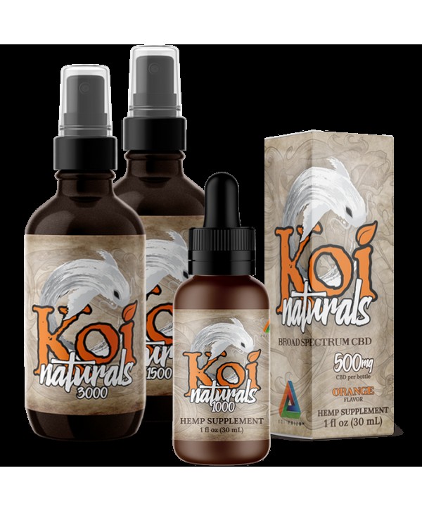 Koi Naturals Orange Broad Spectrum CBD Oil Tincture (USA Warehouse)