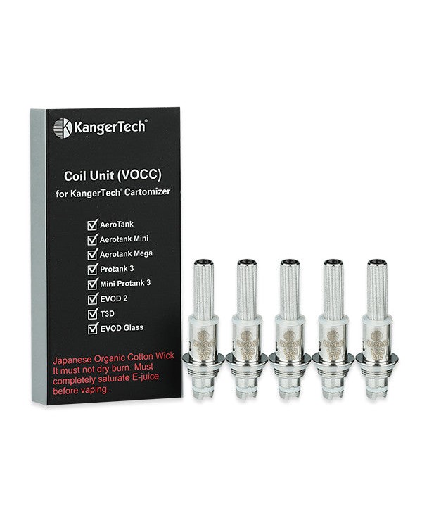 KangerTech VOCC-T Replacement 1.2 Ohm-1.5 Ohm-1.8 Ohm Coil Unit 5PCS-PACK