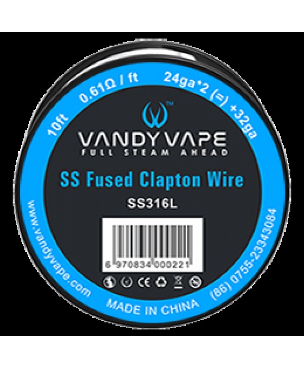 Vandy Vape Fused Clapton Wire SS316L 24ga*2+32ga 10ft