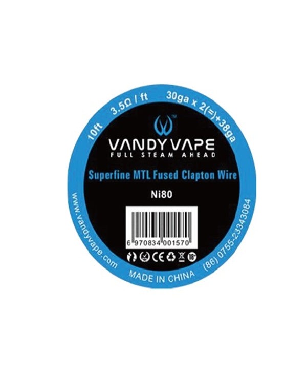 Vandy Vape Superfine MTL Fused Clapton Wire 10FT