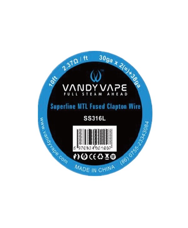 Vandy Vape Superfine MTL Fused Clapton Wire 10FT