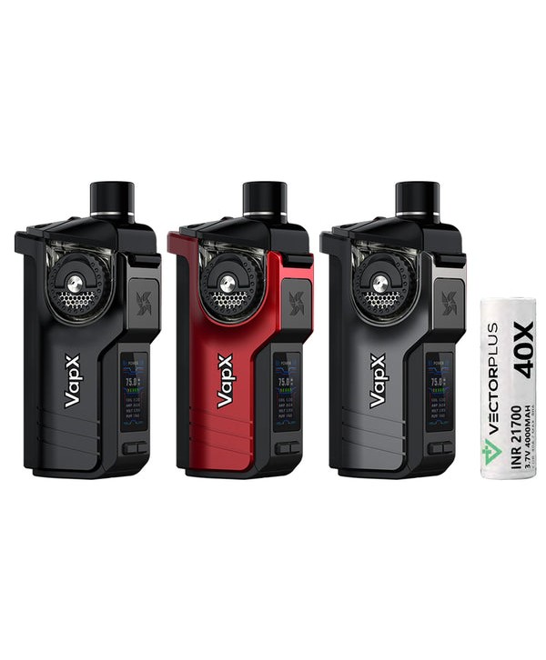 VapX Geyser 100W Pod Kit 4000mAh with 21700 Battery