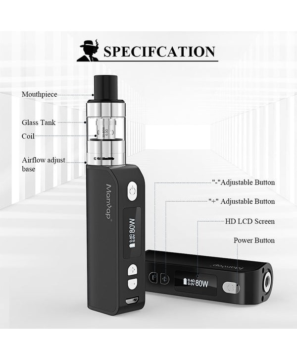 Manvap MP Gent 80W Mod Kit 2200mAh