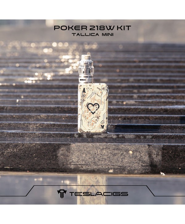 Teslacigs Poker 218 Kit with Resin Tallica Mini Tank 4ml-6ml