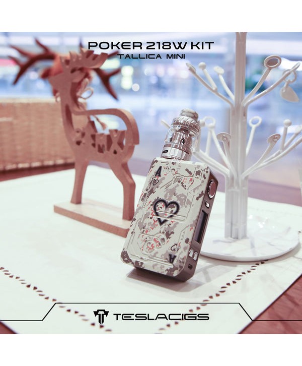 Teslacigs Poker 218 Kit with Resin Tallica Mini Tank 4ml-6ml