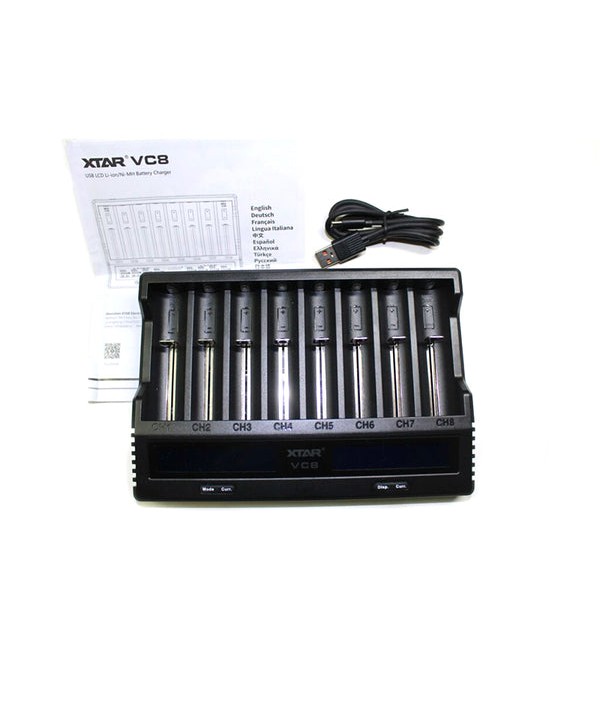 XTAR VC8 8 Bay Smart Li-ion Battery Charger