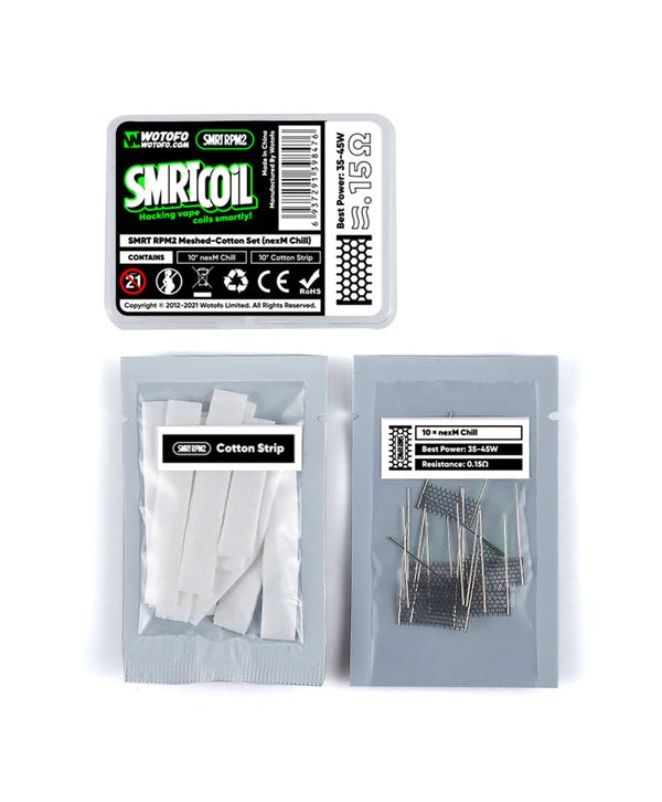 Wotofo SMRT RPM2 Meshed-Cotton Set 10pcs/pack