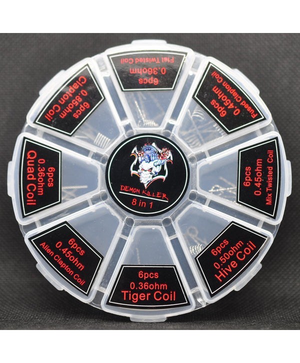 48PCS-PACK Demon Killer 8 in 1 Prebuilt Coil Kit