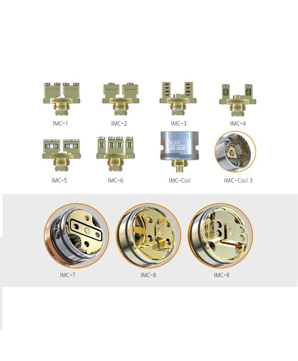 1PCS-PACK IJOY COMBO-LIMITLESS RDTA Gold-Plated Building Deck IMC-1-2-3-4-5-6