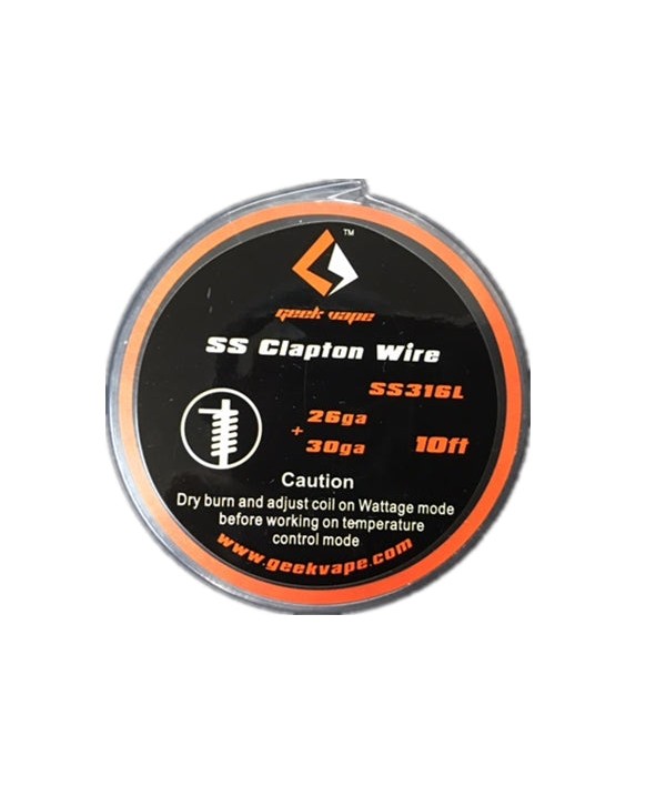 1PCS-PACK Geekvape SS Clapton TC Wire (26GA+30GA) 10FT