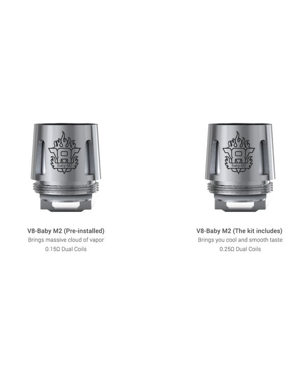 5PCS-PACK SMOK V8 Baby-M2 Replacement Coil 0.15 Ohm-0.25 Ohm