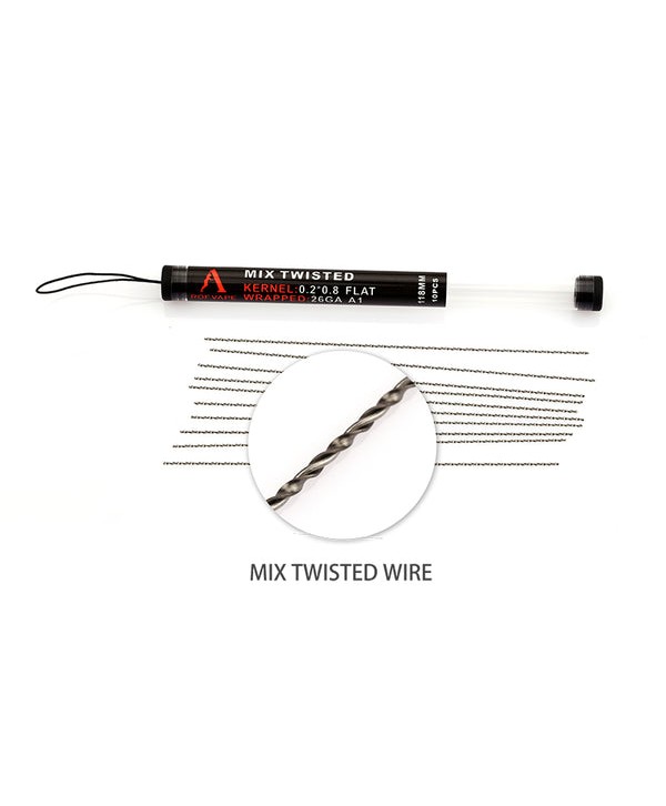 118mm*10PCS-PACK Rofvape Mix Twisted Wire Shots (0.2*0.8+26GA)