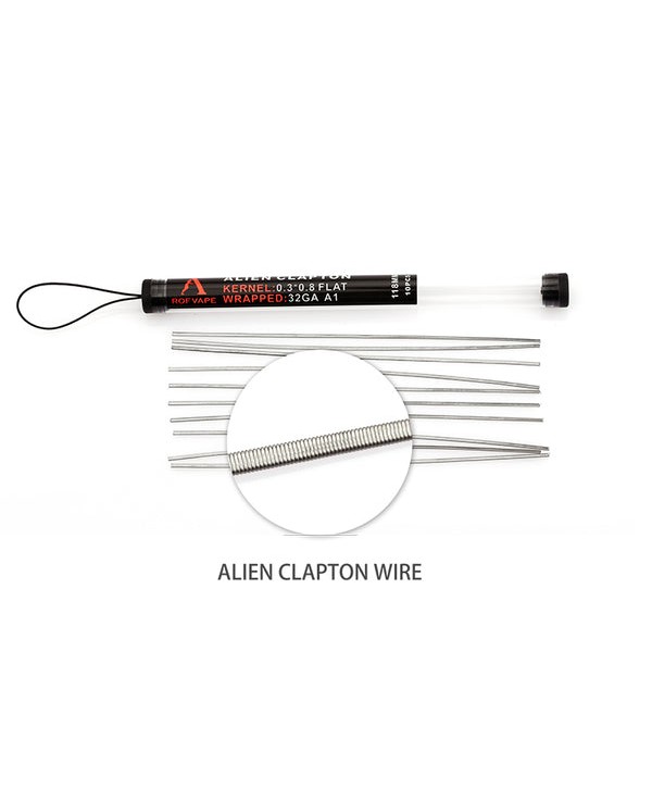 118mm*10PCS-PACK Rofvape Alien Clapton Wire Shots (0.3*0.8+32GA)