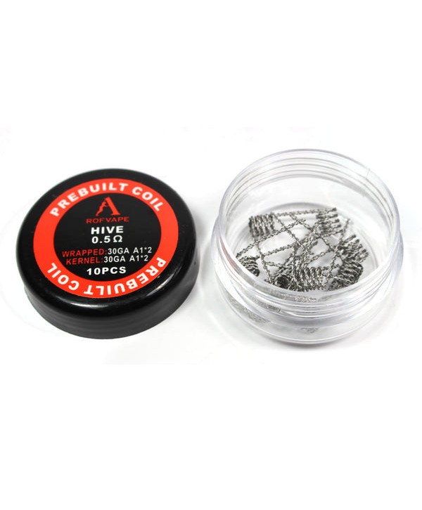 10PCS-PACK Rofvape Hive Wire Prebuilt Coils 0.5 Ohm (30GA+30GA)*2