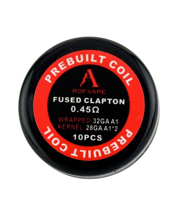 10PCS-PACK Rofvape Fused Clapton Prebuilt Coils 0.45 Ohm (28GA*2+32GA)