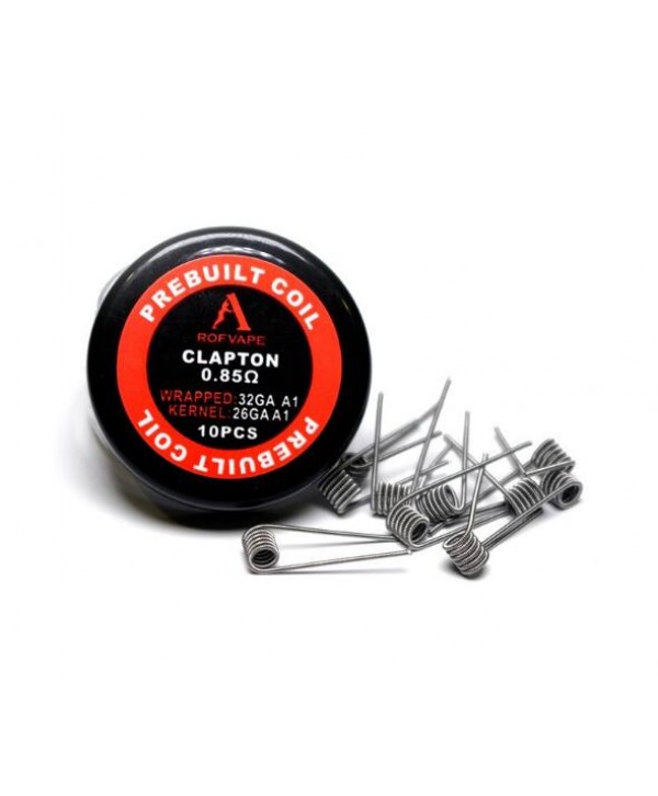 10PCS-PACK Rofvape Clapton Prebuilt Coils 0.85 Ohm (26GA+32GA)