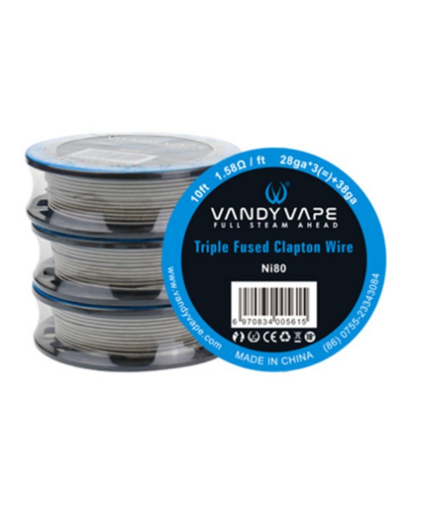 10FT Vandy Vape Triple Fused Clapton Wire